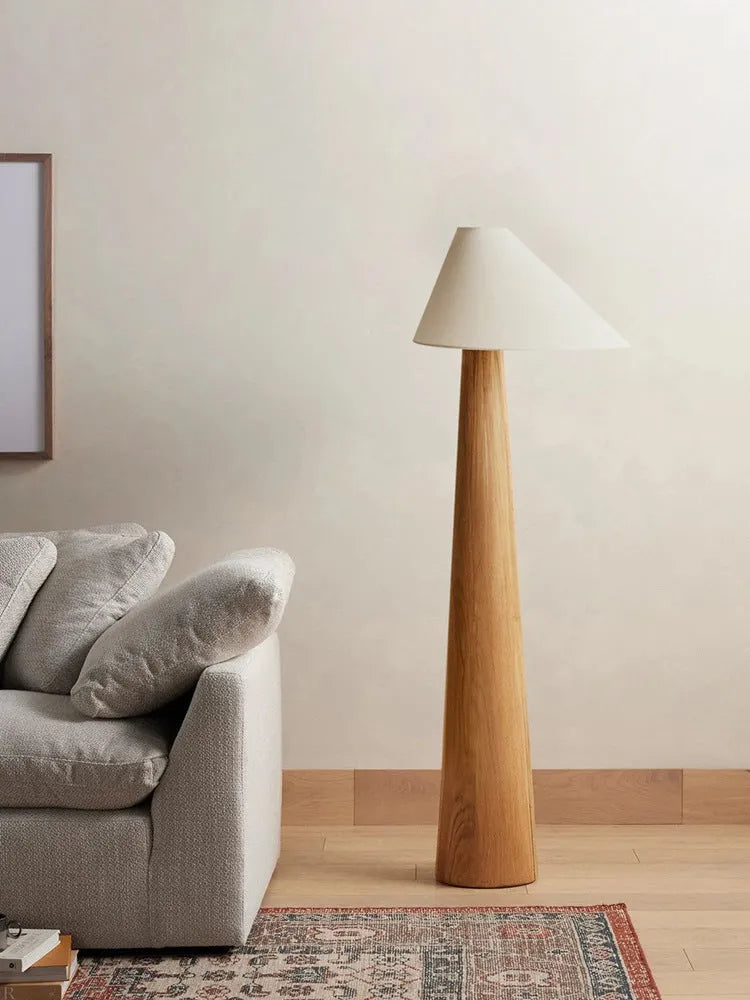 Japanese-style fabric lamp with wood frame, 38x45cm, 220V US plug, for living room