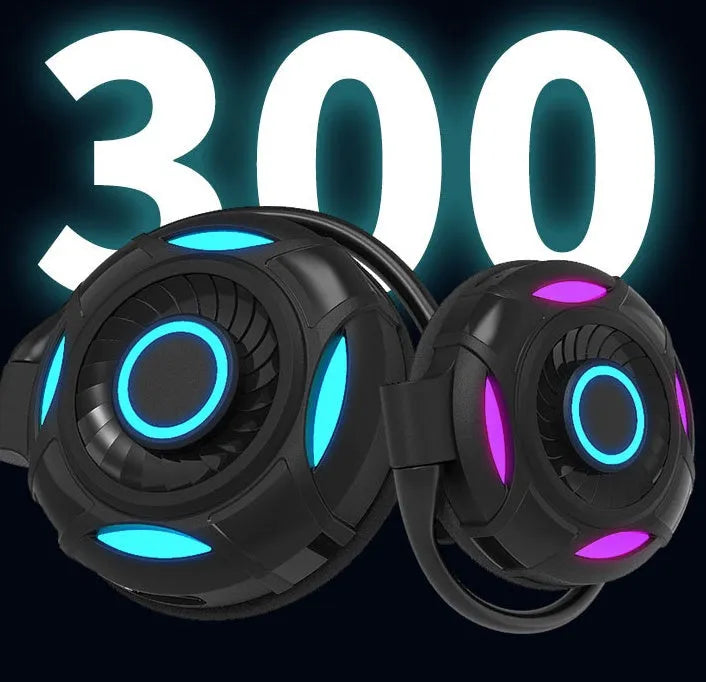 Black and white wireless stereo headphones with Bluetooth 5.0 and 10m range for gaming