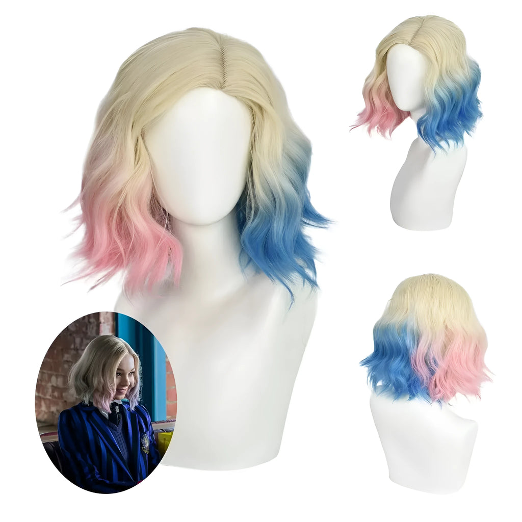 Long cosplay wig in Sinclair gradient colour, high temperature fibre, suitable for any face shape.