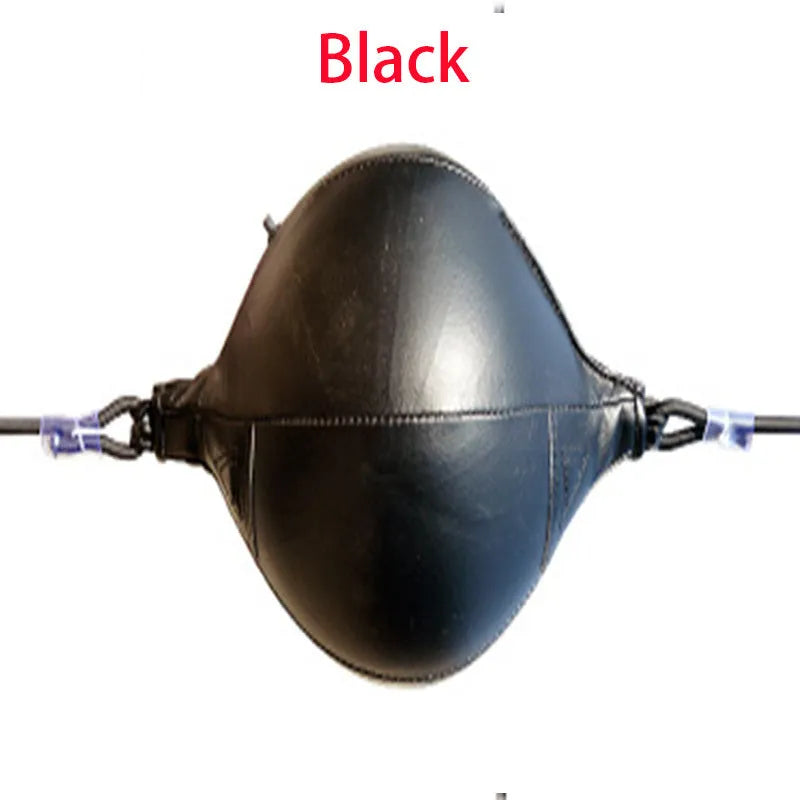 Adult professional boxing speed ball hanging PU black red adjustable strap 40cm 20cm diameter with gourd hooks