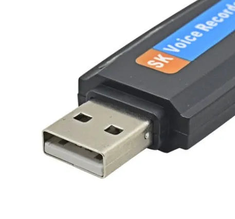 SK-001 black and white creative USB flash drive with plastic casing on a white background.
