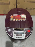 5L smart rice cooker with stainless steel inner pot, LCD display, push-button control, gold or purple, EU plug