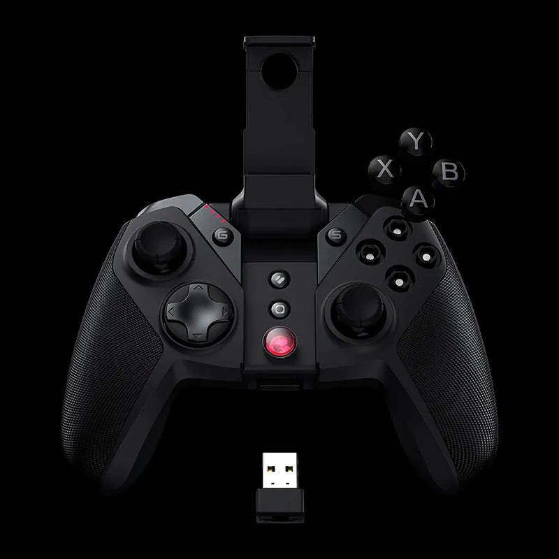 Black Gaishi wired PC game controller with type-C cable and analog sticks.