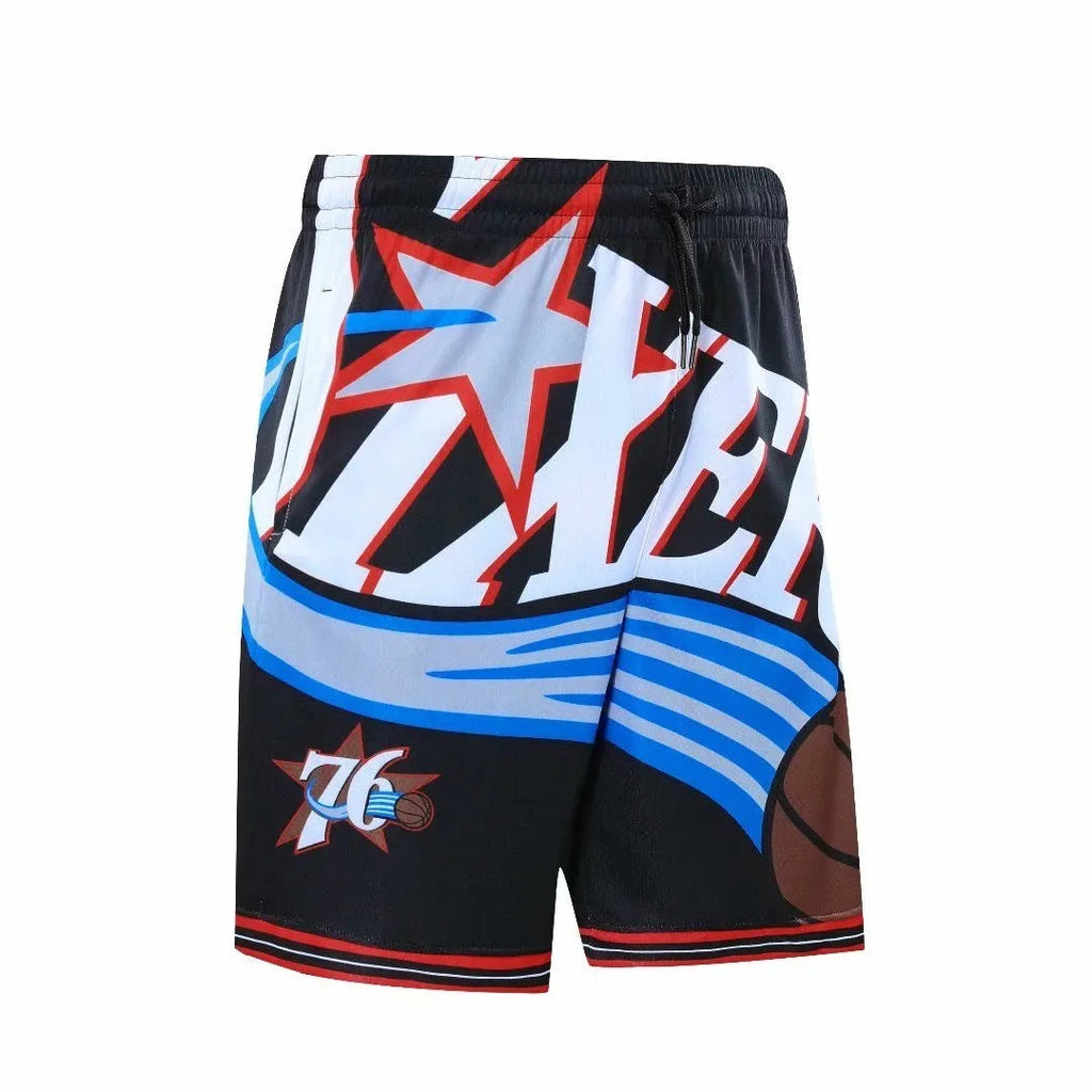 Black loose basketball shorts for men, bamboo fibre polyester, sizes S to 5XL, breathable sports shorts