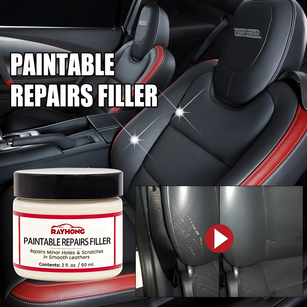 60ml tube of leather repair paste for car seats and sofas measuring 5cm by 4.4cm