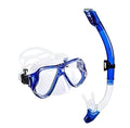 Diving goggles with PC frame and transparent glass lens in multiple colour options