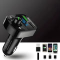 Modern car charger in black with MP3 playback and 3.1A USB output