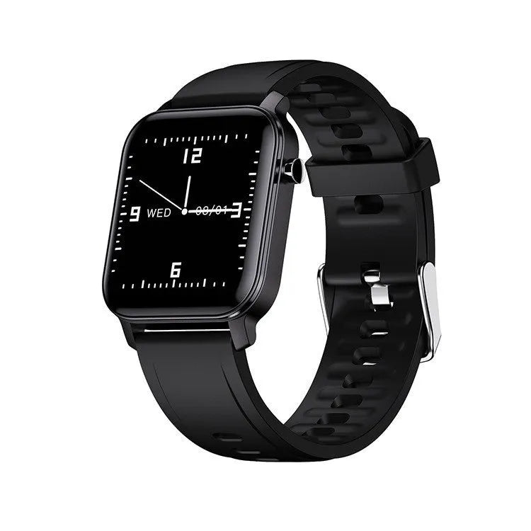 M2 smart bracelet watch with black silicone strap and colour screen displaying health metrics.