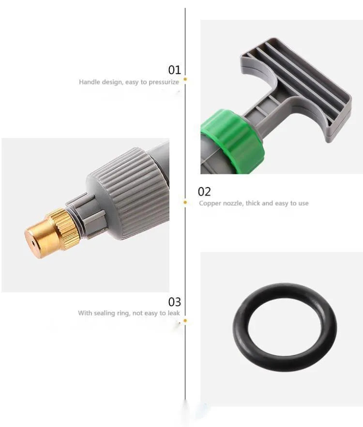 Universal plastic watering sprayer nozzle and tube for cola and sprite bottles