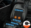 Brown ventilated car seat cushion with built-in cooling fan connected to cigarette lighter