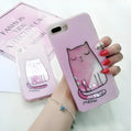 Cat phone case for iPhone with glitter designs and bright colours