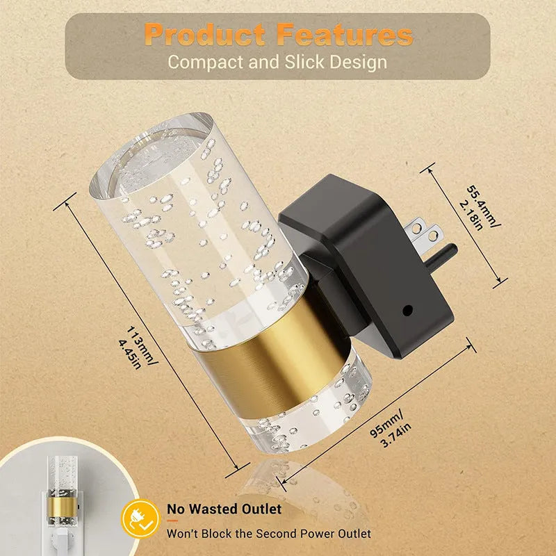 LED wall-mounted sensor lamp with geometric stereo shape in modern simplicity style, warm light 3000K