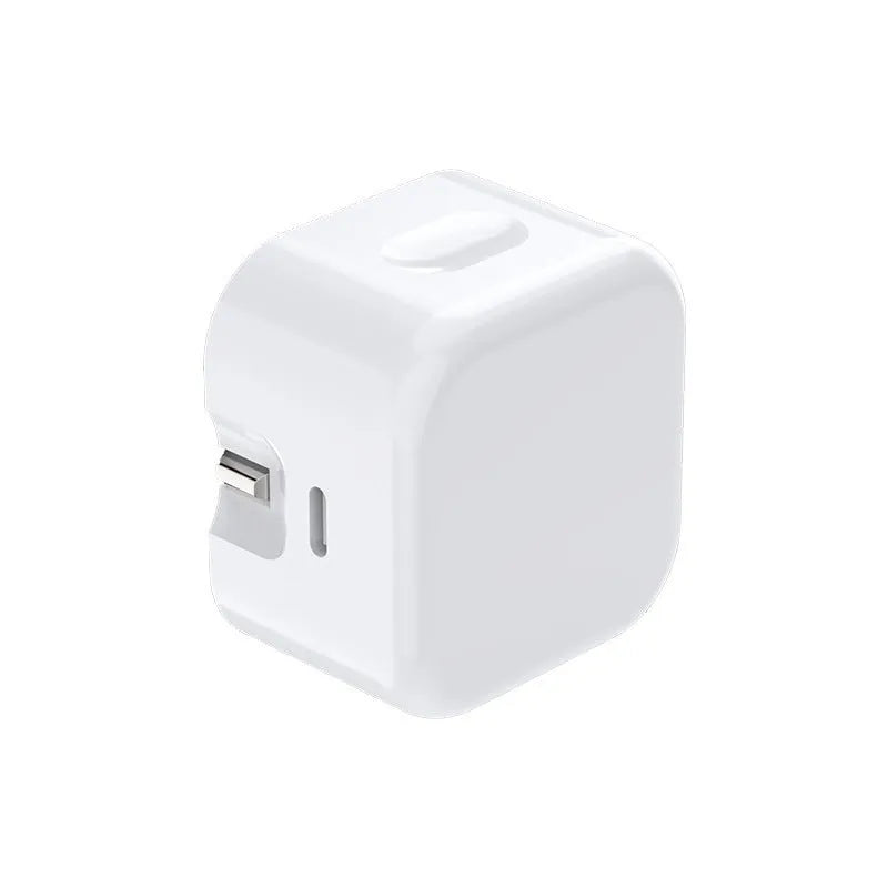 White 20W PD fast charger with UK three-pin plug and Type-C charging cable