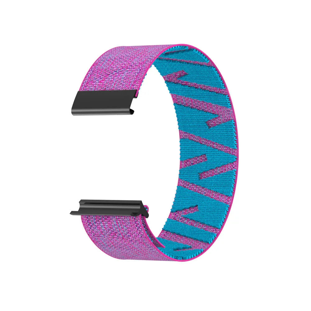 Geometric woven nylon sports watch strap for Whoop 5.0 in black
