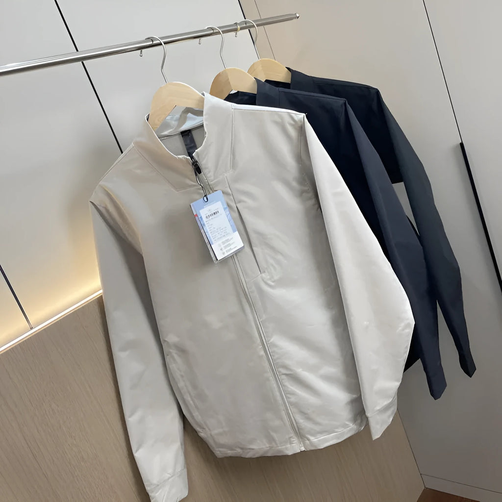Men's stand collar casual jacket in polyester available in multiple colours and sizes