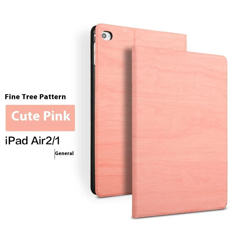 Sapphire blue imitation leather iPad protective cover with a folded-out sleep bracket.