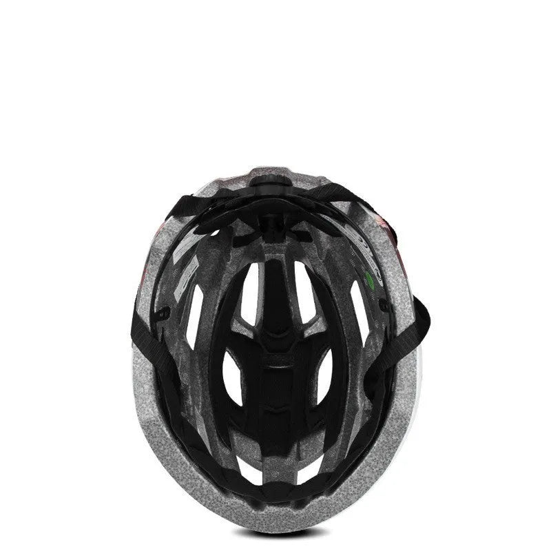 Mountain bike helmet with PC+EPS construction, USB tail light, 19 holes, adjustable 56-59CM fit, red colour
