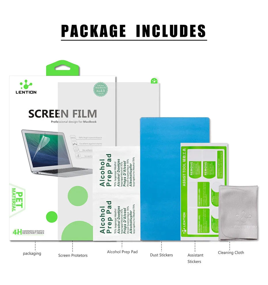 Lansheng matte screen protector for 13-inch MacBook Pro with anti-glare and scratch-resistant properties