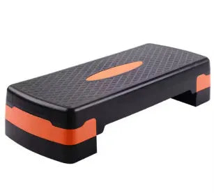 Grey Fit Step aerobics platform on a floor, showing its 68cm length and 15cm height.