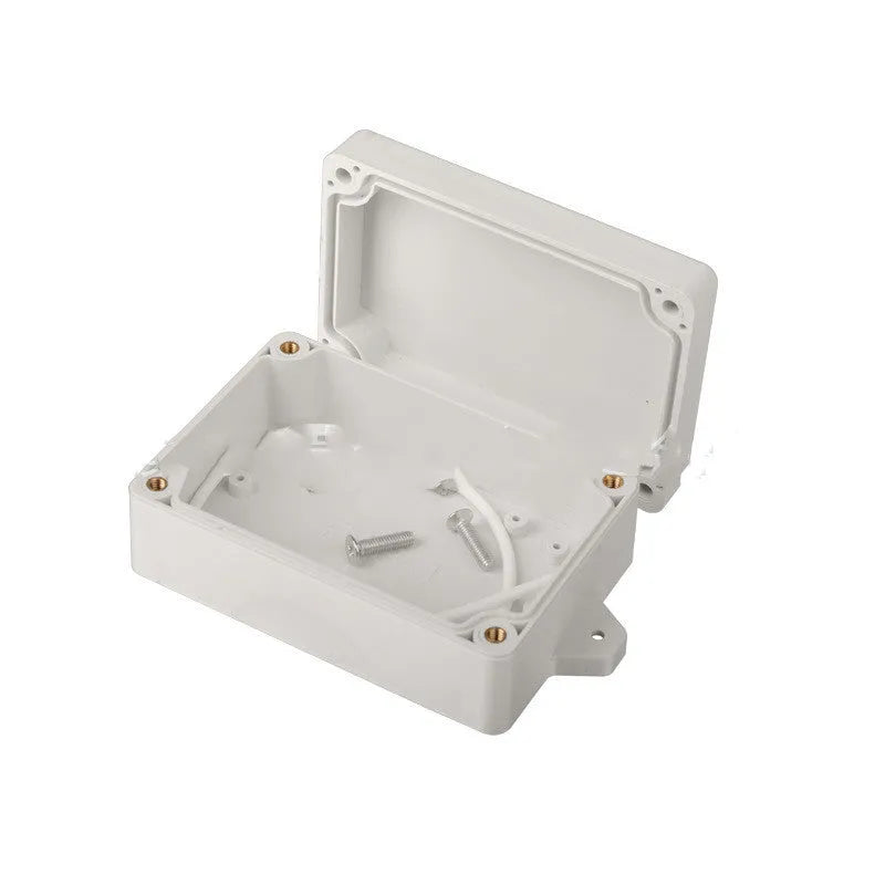 ABS plastic waterproof instrument box model F4B-1 for security monitoring power supplies.