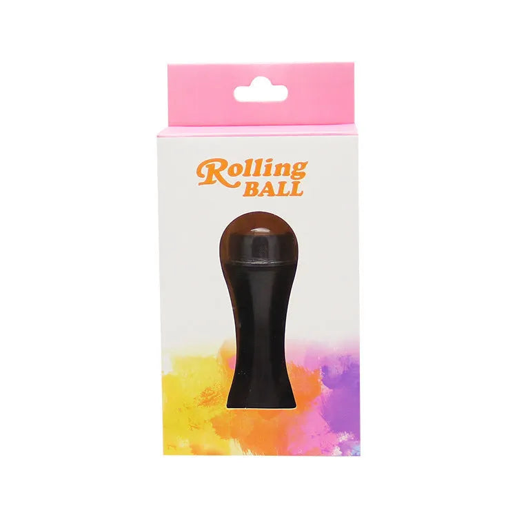Volcanic stone reusable facial roller for oily skin control in portable compact case