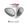 Double vision auxiliary car rearview mirror, glass and ABS, triangle, black or white, left right or set