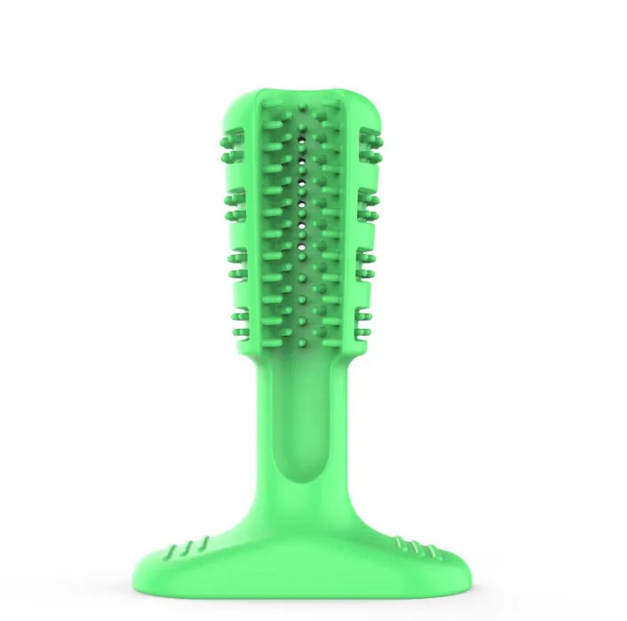 Pet toothbrush dog grinding toothbrush in three sizes and colours black blue green