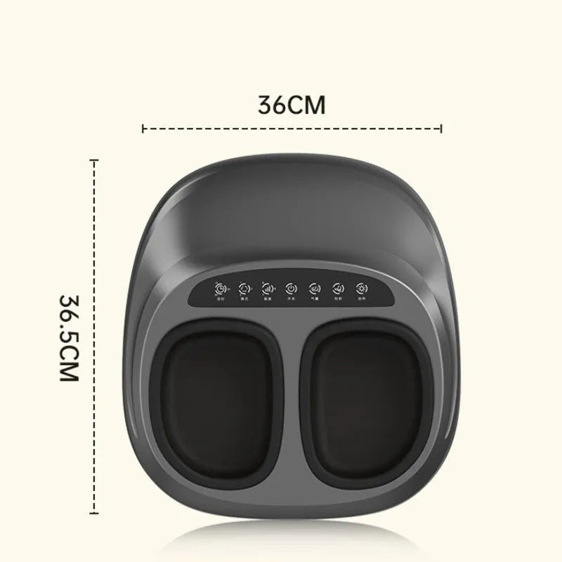 Black basic style foot massager with push-button control and removable washable cloth cover
