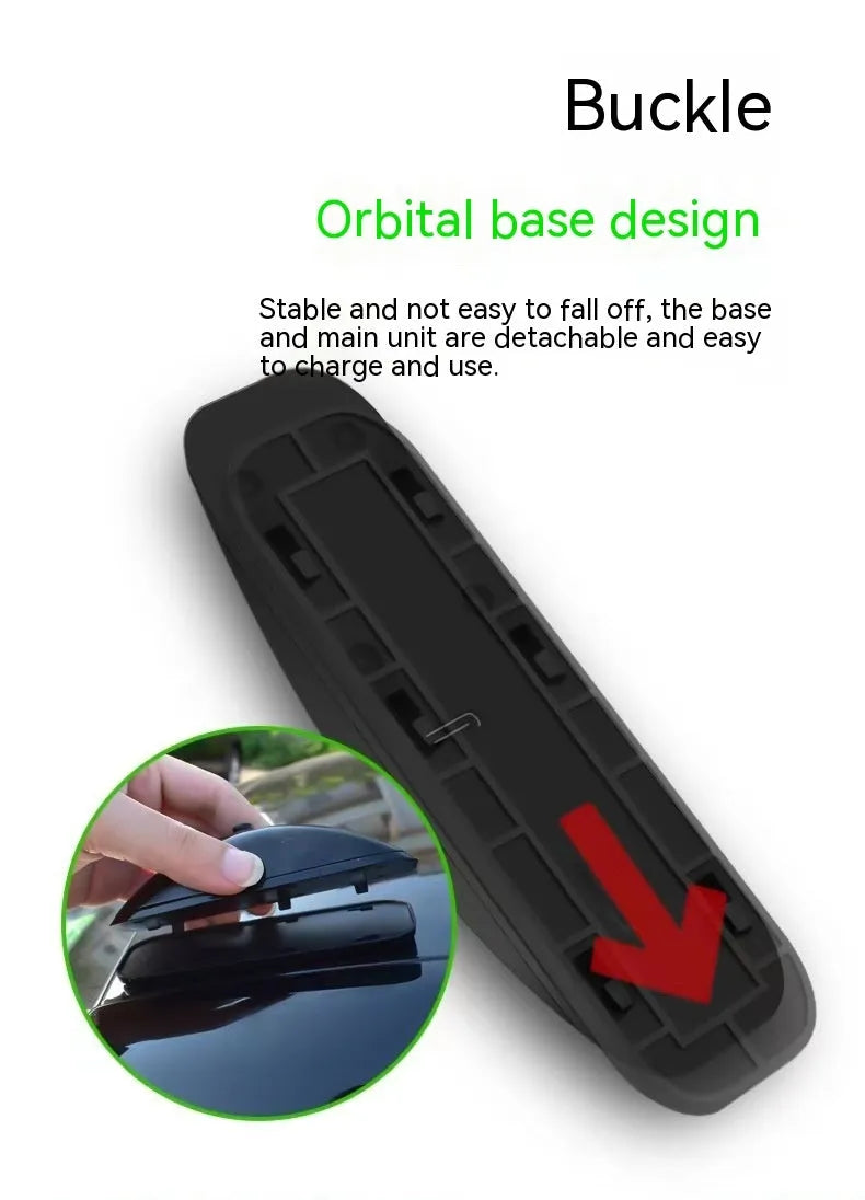 Vehicle-mounted remote control laser pilot lamp with USB cable and ABS housing in black or white