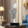 Modern sculptured ornament with beauty characters in rose gold or silver finish, 48cm tall