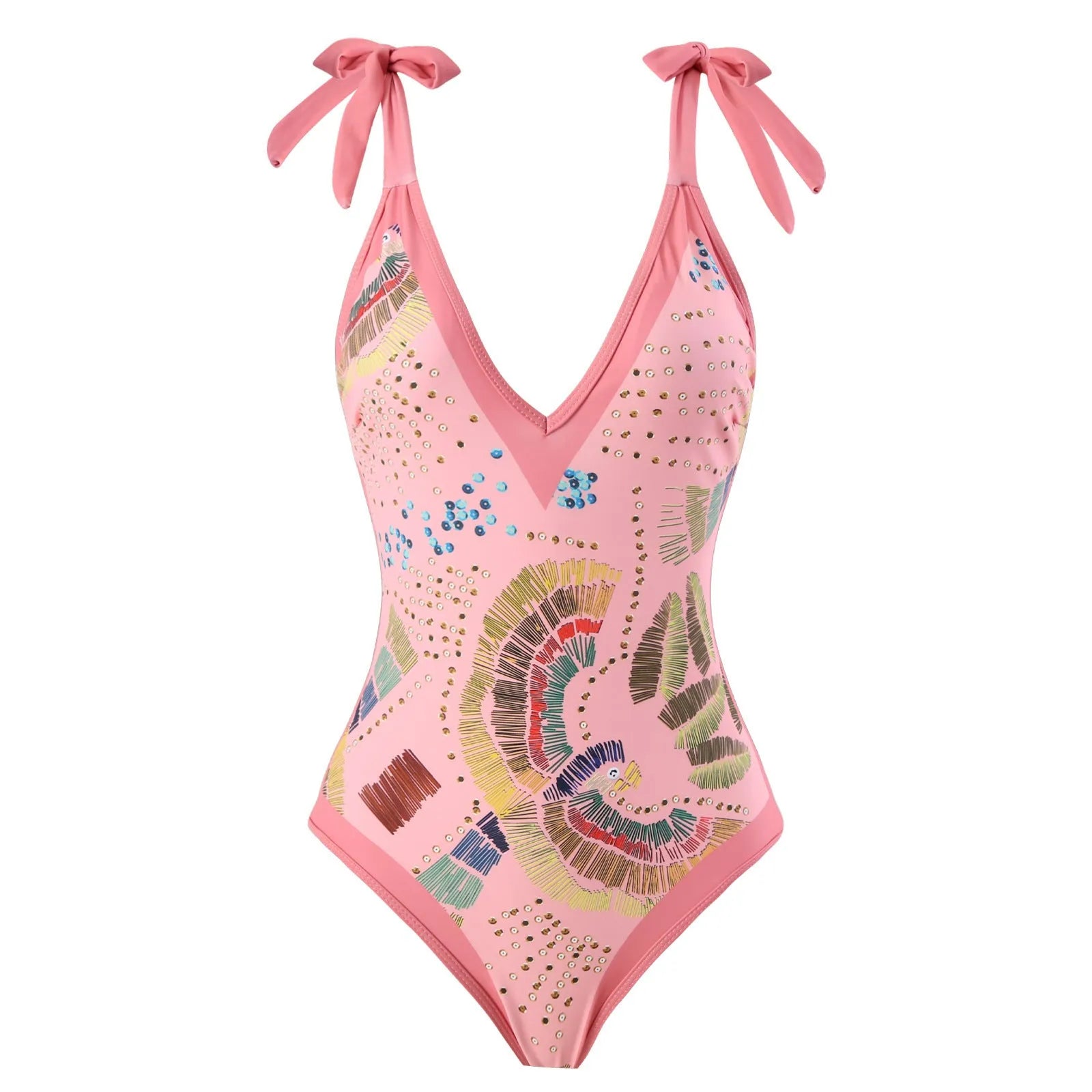 French retro one-piece swimsuit with matching gauze skirt in blue colour