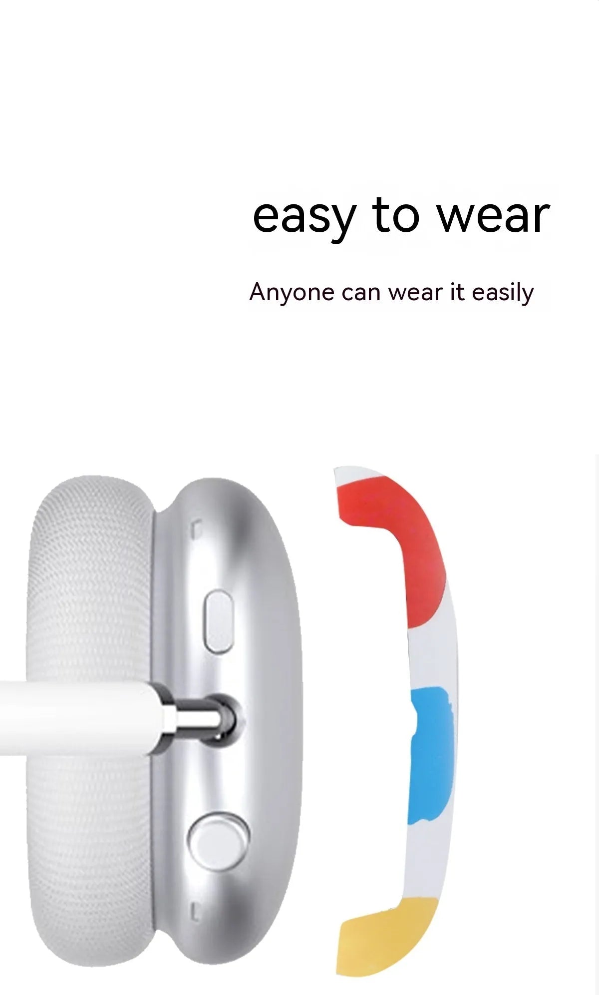 Wave point pattern silicone protective case for Apple AirPods Max headphones