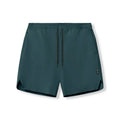 Men's grey micro-elastic sport shorts with knee-length straight-leg cut for summer training