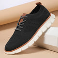 Men's grey mesh casual sneakers with round toe and low-cut design on a white background.