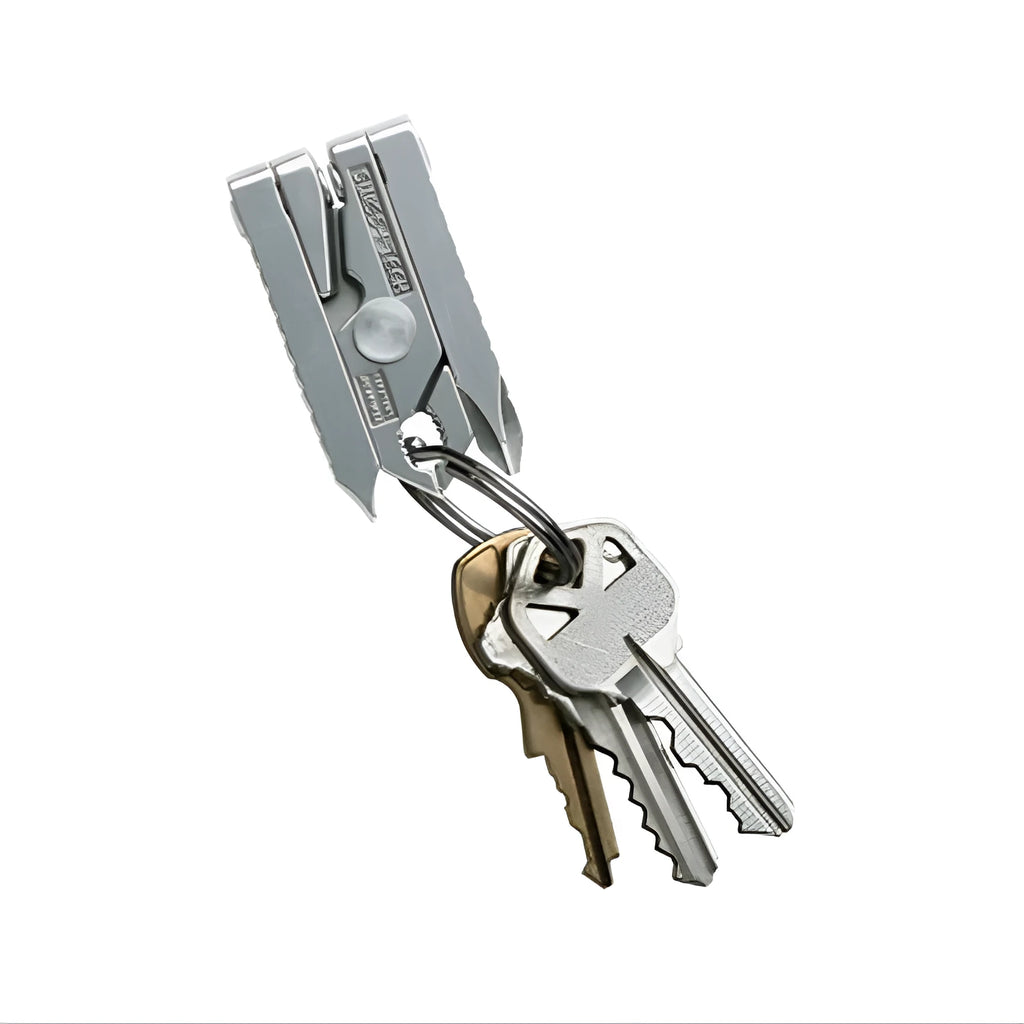Multifunctional mini pliers made from 420 stainless steel, silver, 47mm closed, 82mm expanded