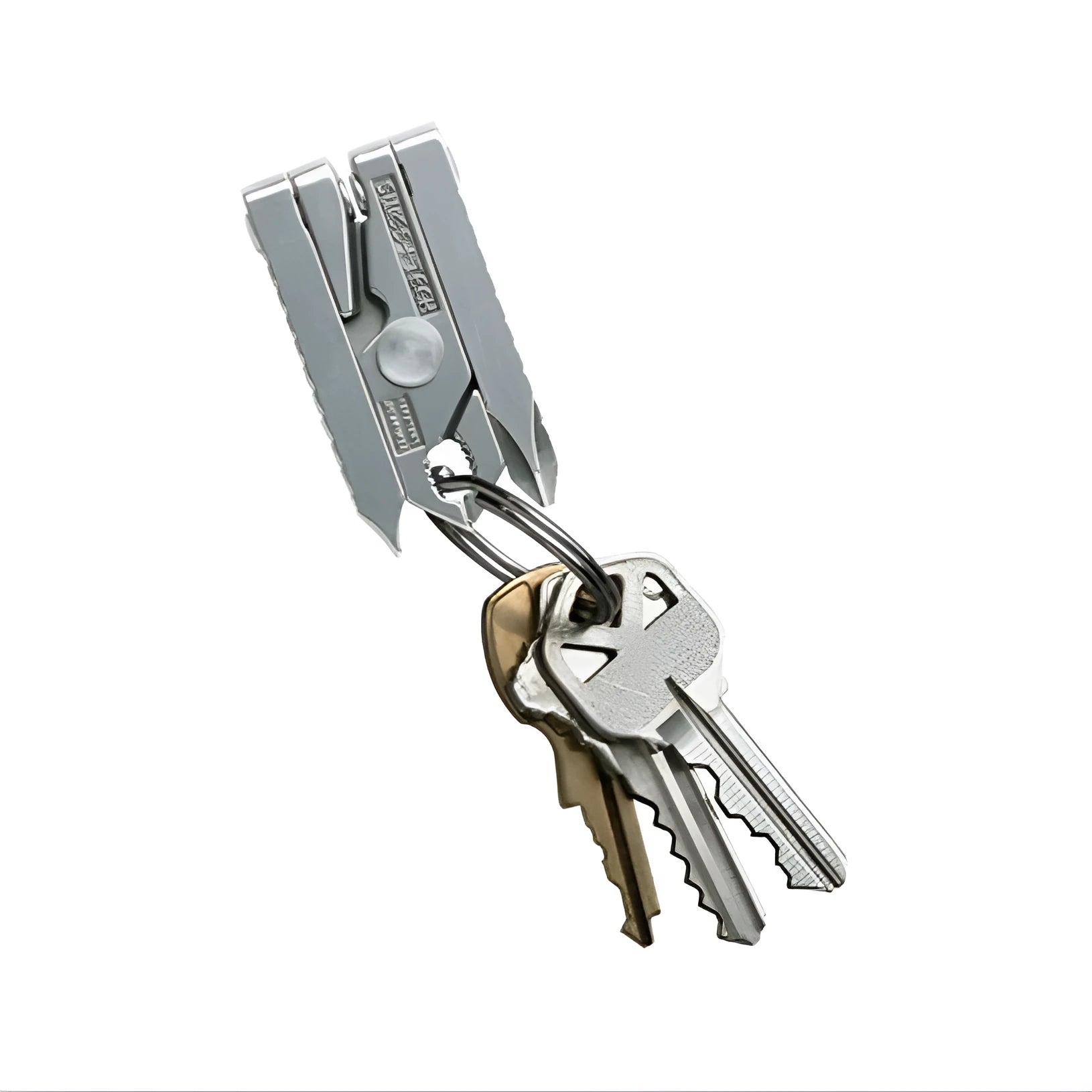 Multifunctional mini pliers made from 420 stainless steel, silver, 47mm closed, 82mm expanded