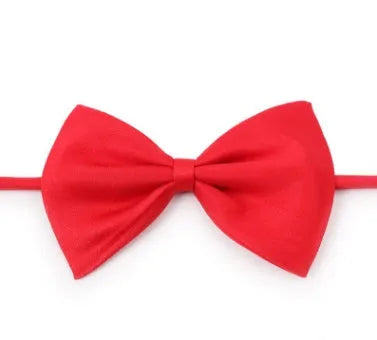 Adjustable pet bow tie in multiple colours for dogs and cats with black green red blue yellow options