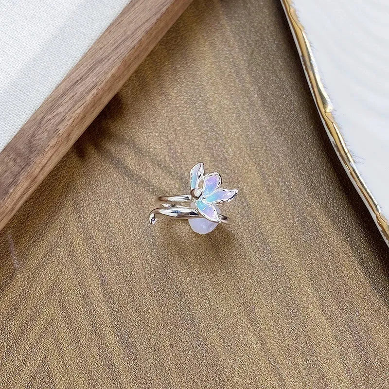 Copper adjustable insect ring with drip oil finish in colour JZ2868A