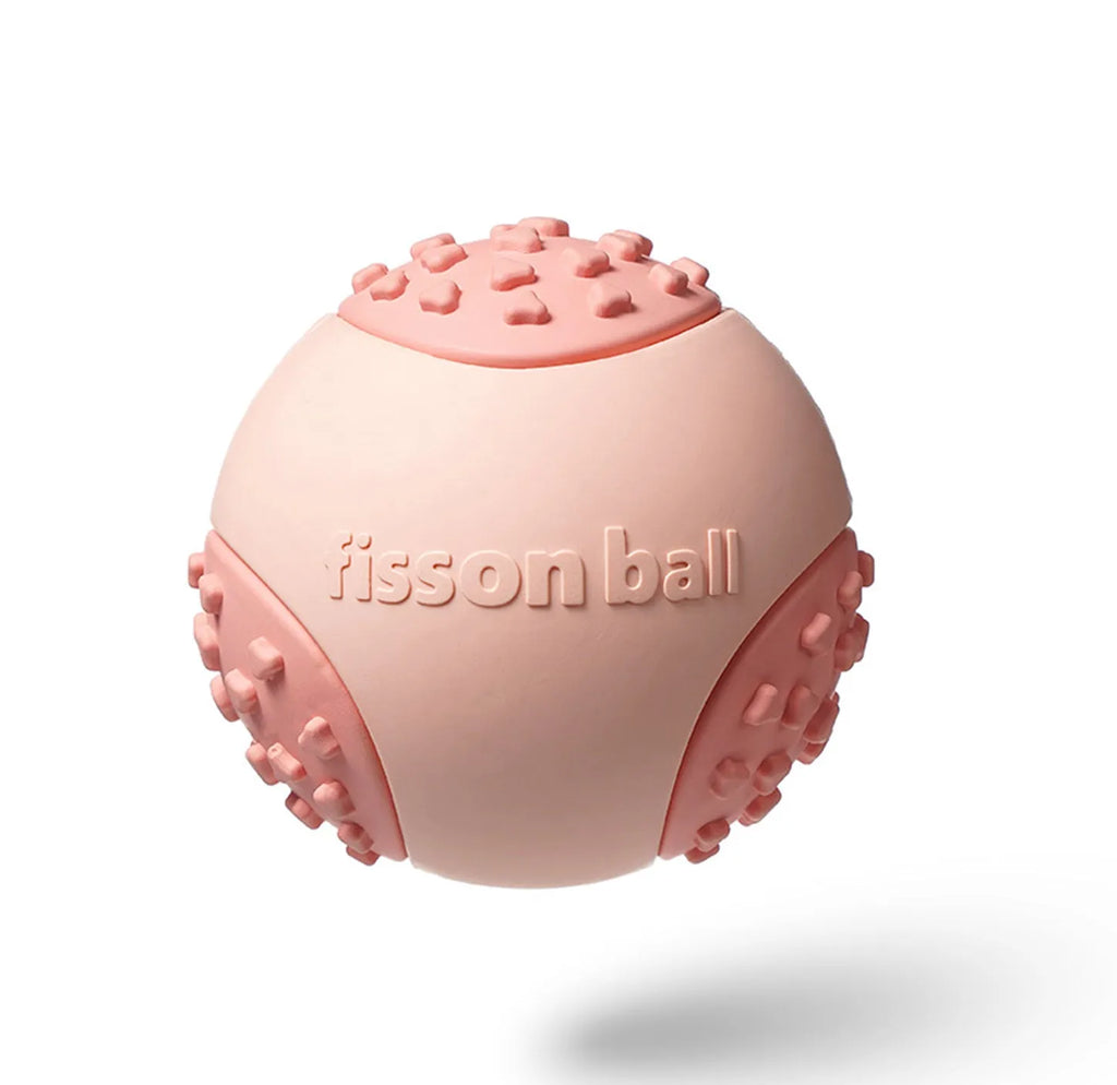 Green rolling ball dog toy with 64mm diameter for small and medium dogs