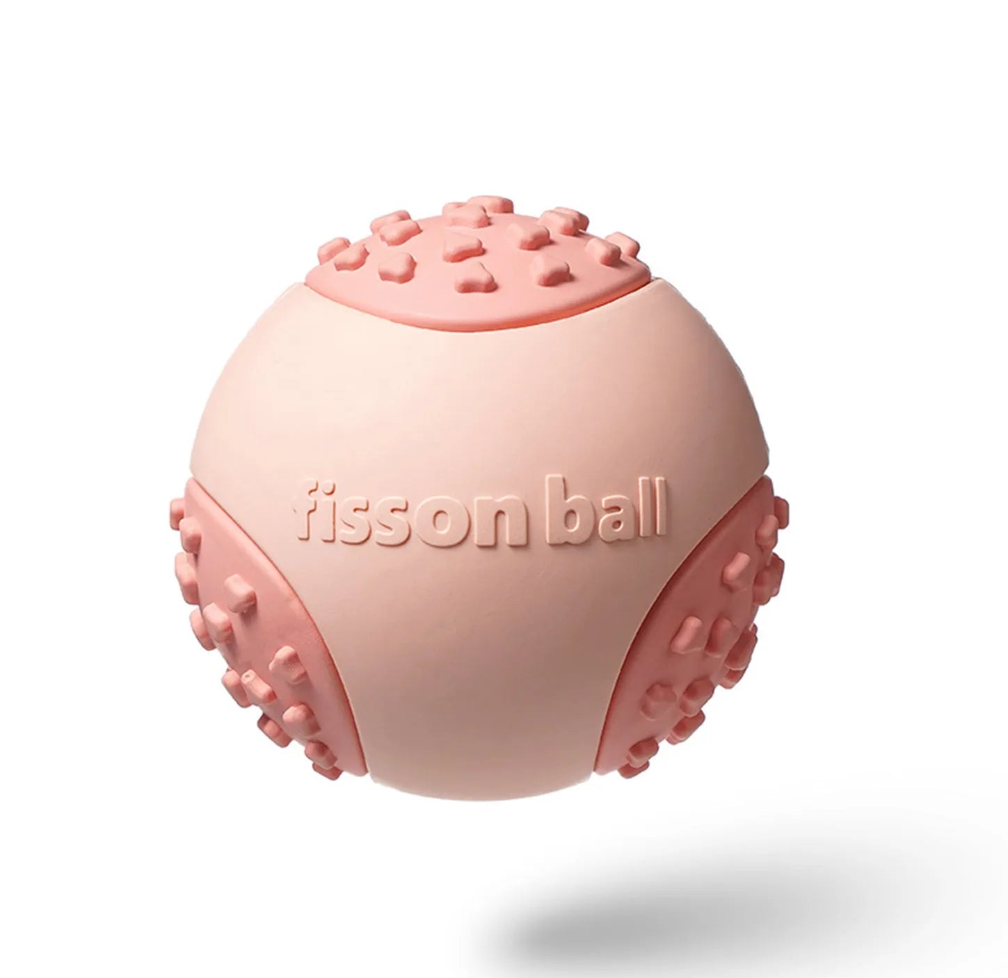 Green rolling ball dog toy with 64mm diameter for small and medium dogs