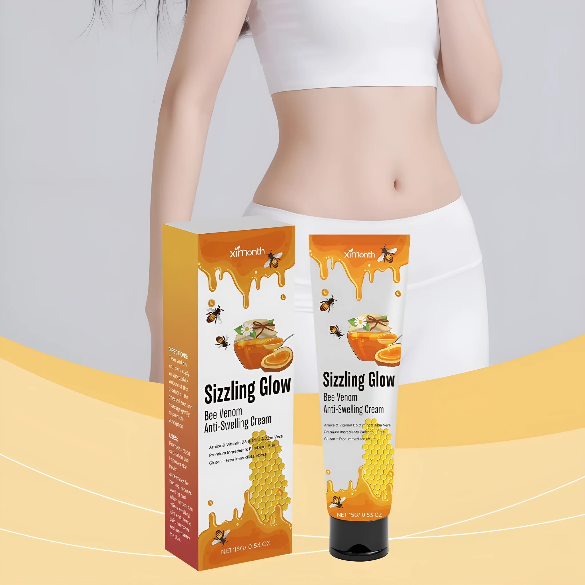 A 15g container of daily skin rejuvenation cream with mint leaf and bee poison.