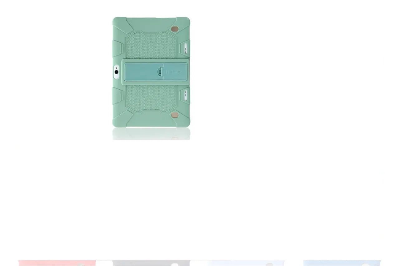 Little Overlord H10 Pro M20 10.1-inch silicone tablet case in pink colour with built-in kickstand