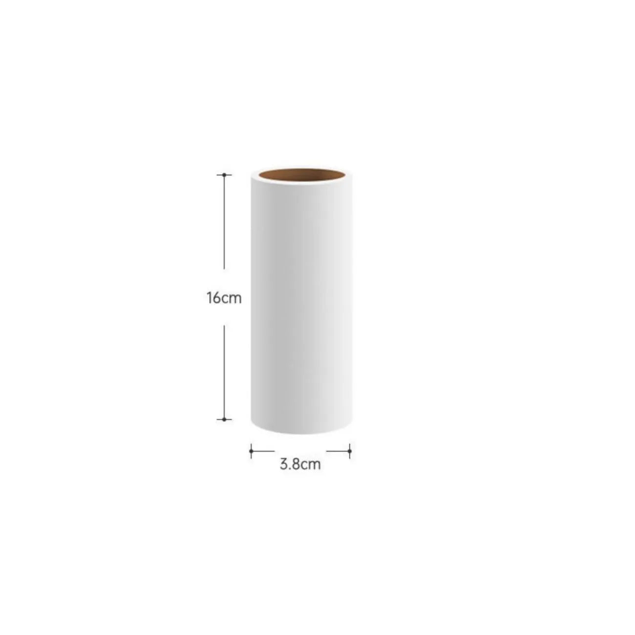 Reusable plastic lint remover roller with a long adhesive paper roll for pet hair and dust on floors.