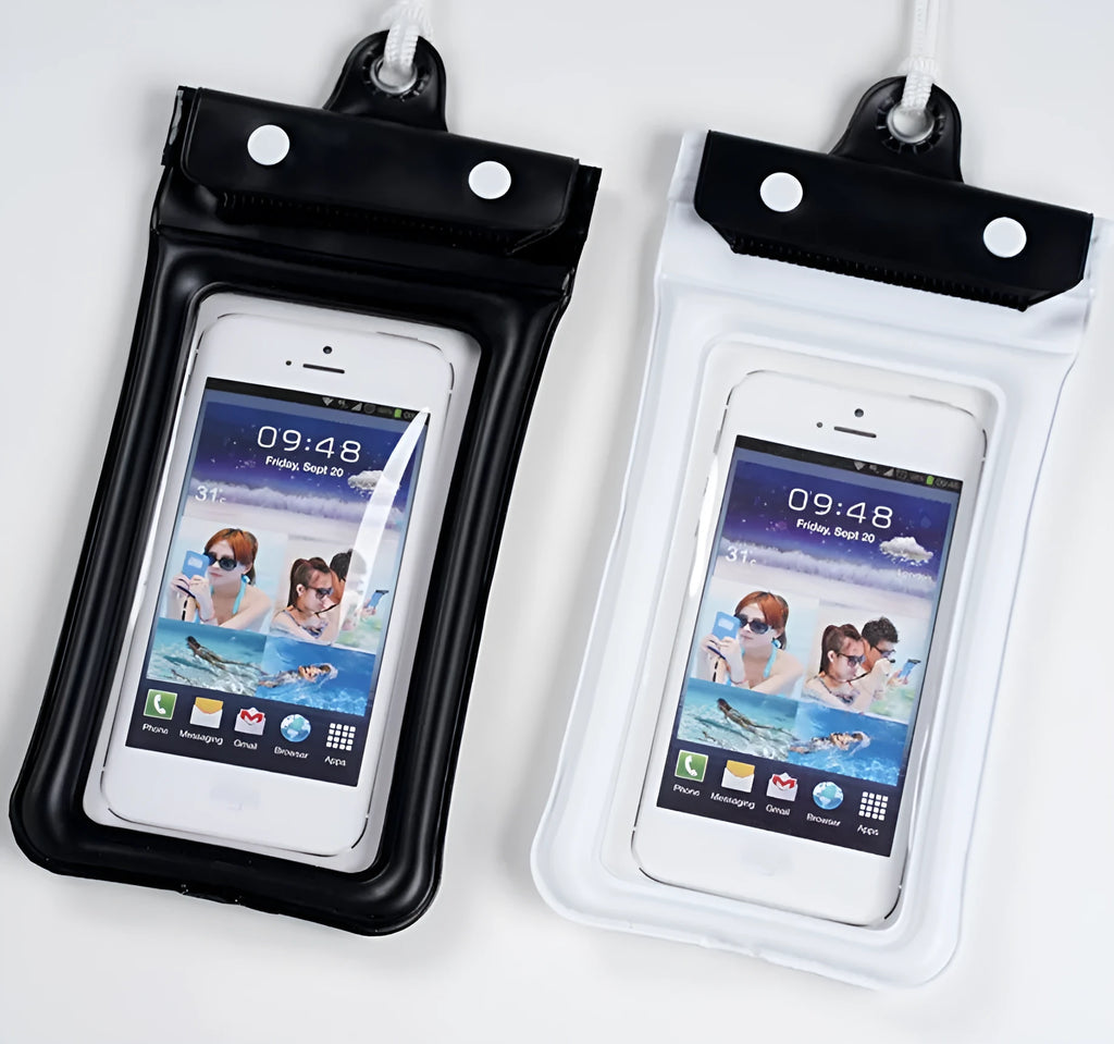 Mobile waterproof bag PVC phone pouch with three-layer seal, 6 inch capacity, 12 colours