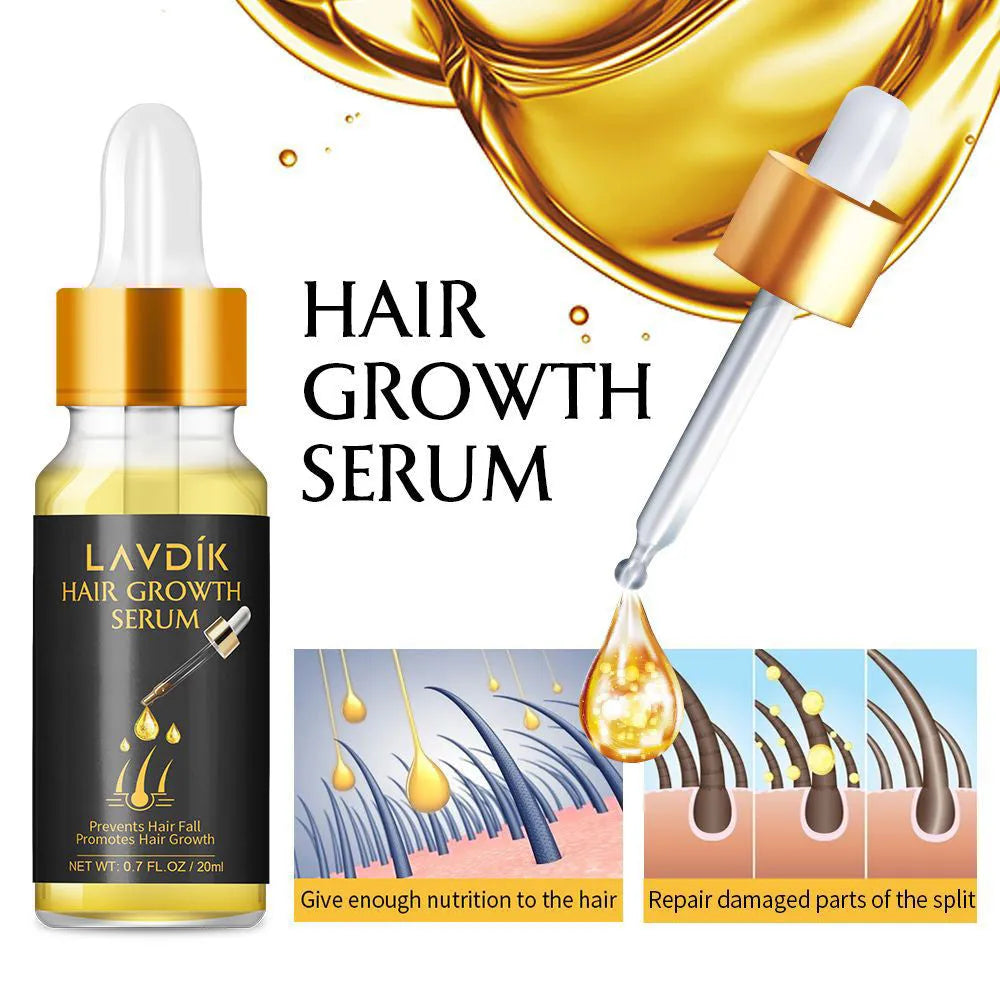 20ml hair growth essence oil bottle with ginger and ginseng extract for scalp application and hair loss care