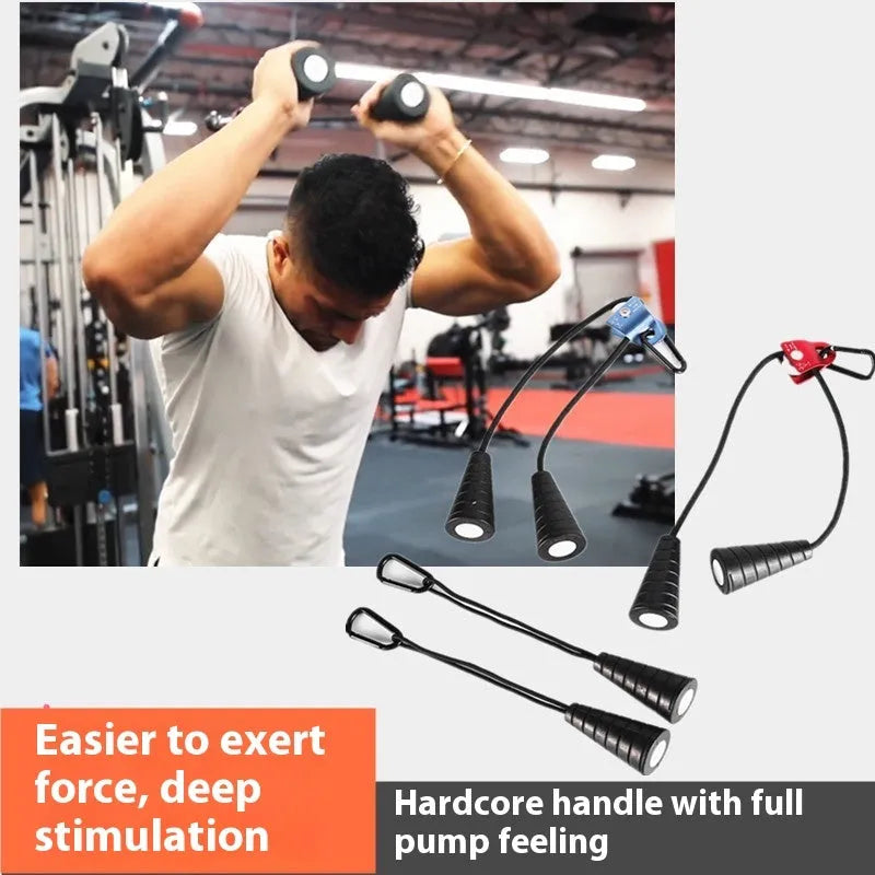 Rubber tapered spiral handle chest expander pair in monolever colour for fitness training