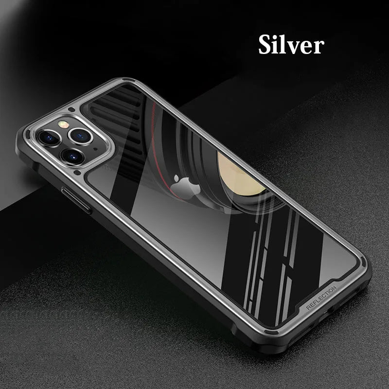 Transparent silicone iPhone 11 case showing phone design through clear material