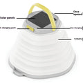 White portable camping lamp with large battery for tent lighting
