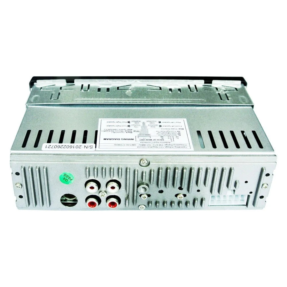 EZONETRONICS car stereo receiver with Bluetooth, USB port, SD slot, and aux input on front panel