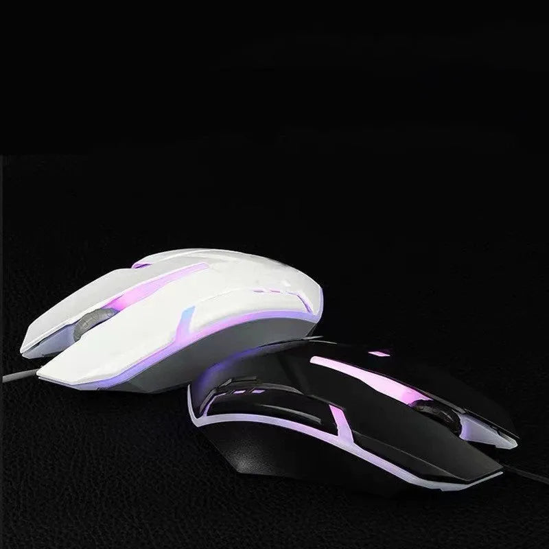 Wired luminous e-sports office mouse with USB photoelectric tracking and 1.35 metre cable